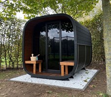 Leil® Buitensauna - Black Cube Comfy 2.4